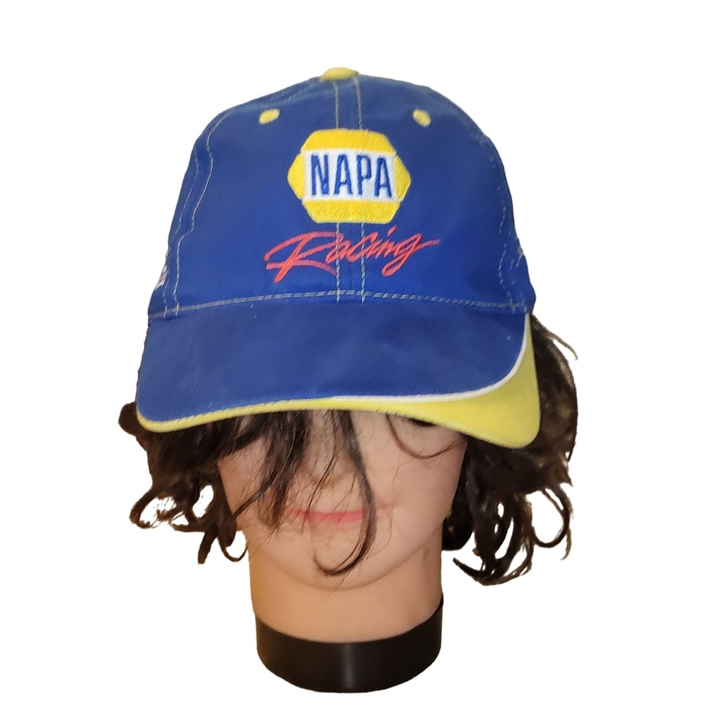 Lot of 2 NASCAR NAPA Racing Hats Mens Blue Adjustable Baseball Caps Auto Sport